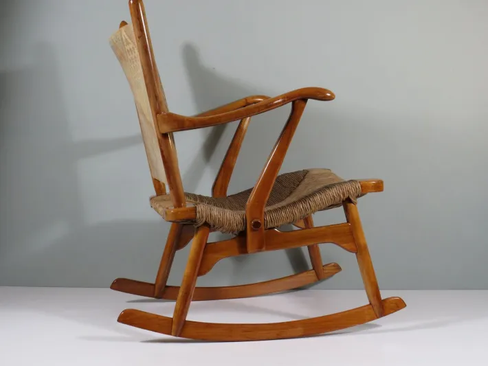 Pamono Mid-Century Rocking Chair from De Ster Gelderland, 1960s Outlet