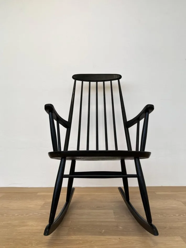 Pamono Mid-Century Rocking Chair attributed to Ilmari Tapiovaara, Finland, 1960s Sale