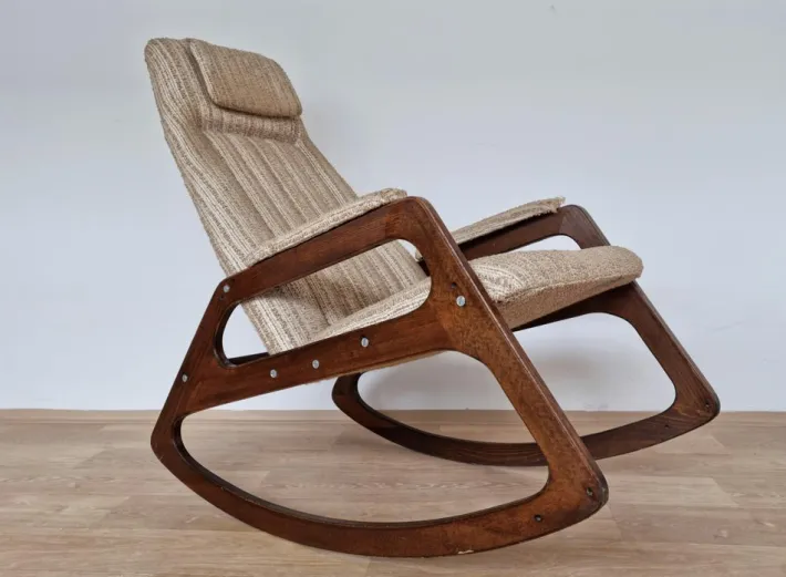 Pamono Mid-Century Rocking Chair from Uluv, Czechoslovakia, 1966 Discount