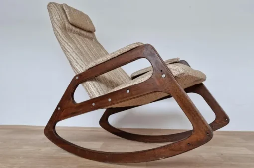 Pamono Mid-Century Rocking Chair from Uluv, Czechoslovakia, 1966 Discount