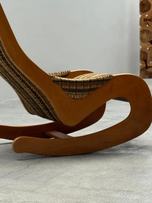 Pamono Mid-Century Rocking Chair in Beech and Bouclé from Casala, Germany, 1960s Sale