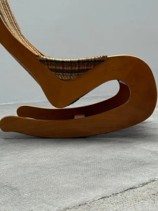 Pamono Mid-Century Rocking Chair in Beech and Bouclé from Casala, Germany, 1960s Sale