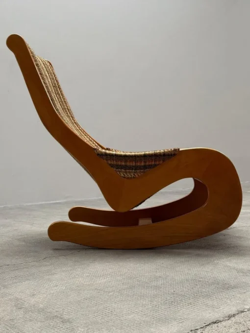 Pamono Mid-Century Rocking Chair in Beech and Bouclé from Casala, Germany, 1960s Sale