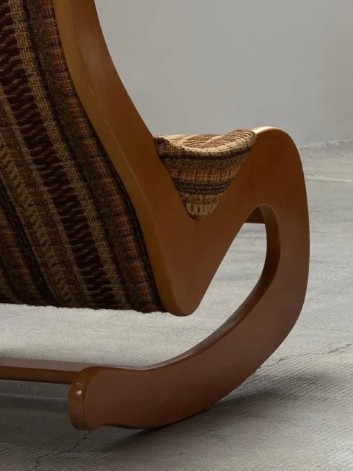 Pamono Mid-Century Rocking Chair in Beech and Bouclé from Casala, Germany, 1960s Sale
