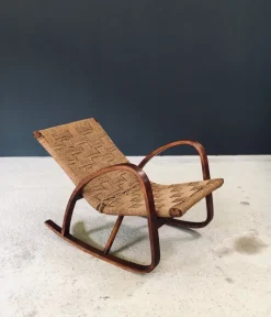 Pamono Mid-Century Rope Rocking Chair, Italy, 1950s Clearance