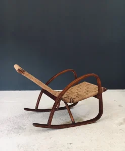 Pamono Mid-Century Rope Rocking Chair, Italy, 1950s Clearance