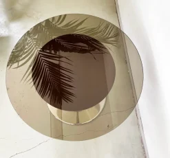 Pamono Mid-Century Round Smoked Glass Dining Table in Chrome Tulip Base by Eero Saarinen, Germany, 1975 Hot