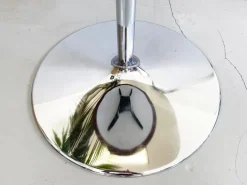 Pamono Mid-Century Round Smoked Glass Dining Table in Chrome Tulip Base by Eero Saarinen, Germany, 1975 Hot