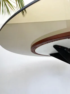 Pamono Mid-Century Round Smoked Glass Dining Table in Chrome Tulip Base by Eero Saarinen, Germany, 1975 Hot