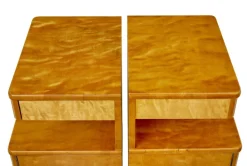 Pamono Mid-Century Scandinavian Birch Bedside Cupboards, 1950s, Set of 2 Sale