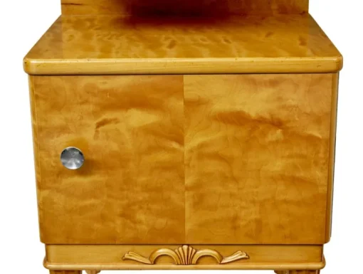 Pamono Mid-Century Scandinavian Birch Bedside Cupboards, 1950s, Set of 2 Sale