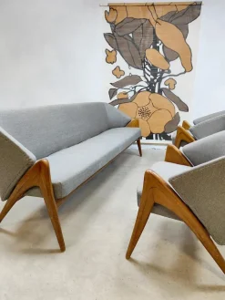 Pamono Mid-Century Scandinavian Sofa and Chairs, 1950s, Set of 3 Clearance