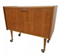 Pamono Mid-Century Scandinavian Teak Bar Cabinet New