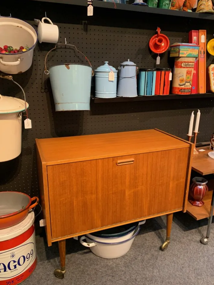 Pamono Mid-Century Scandinavian Teak Bar Cabinet New