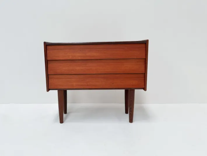 Pamono Mid-Century Scandinavian Teak Veneer Chest of Drawers, 1960s New