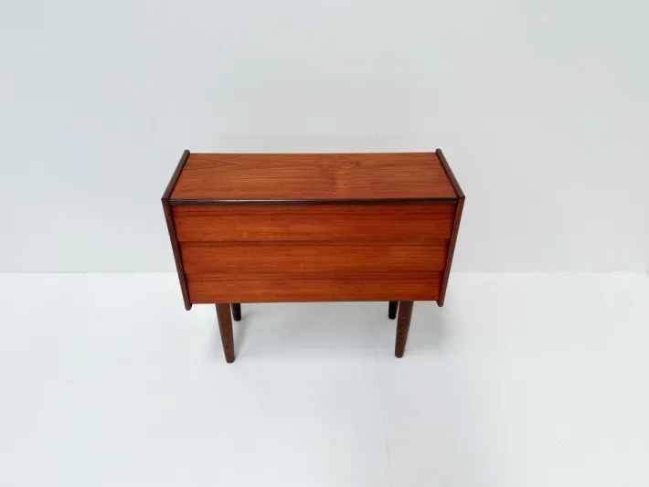 Pamono Mid-Century Scandinavian Teak Veneer Chest of Drawers, 1960s New
