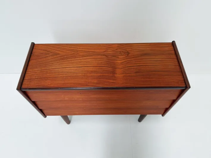 Pamono Mid-Century Scandinavian Teak Veneer Chest of Drawers, 1960s New