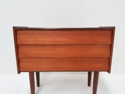 Pamono Mid-Century Scandinavian Teak Veneer Chest of Drawers, 1960s New