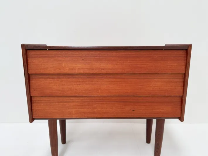 Pamono Mid-Century Scandinavian Teak Veneer Chest of Drawers, 1960s New