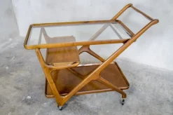Pamono Mid-Century Serving Trolley by Cesare Lacca for Cassina, 1950s Hot