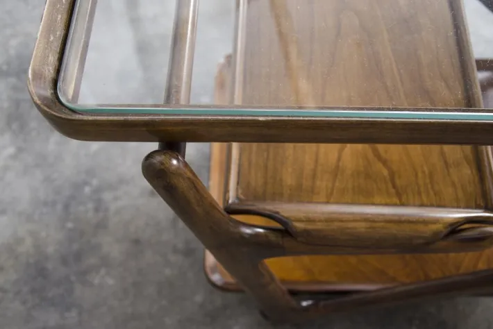 Pamono Mid-Century Serving Trolley by Cesare Lacca for Cassina, 1950s Hot