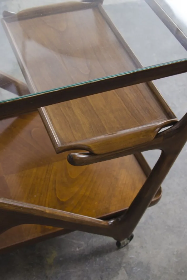 Pamono Mid-Century Serving Trolley by Cesare Lacca for Cassina, 1950s Hot