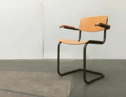 Pamono Mid-Century S43F Cantilever Chair by Mart Stam for Thonet, Germany, 1960s New