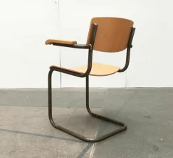 Pamono Mid-Century S43F Cantilever Chair by Mart Stam for Thonet, Germany, 1960s New