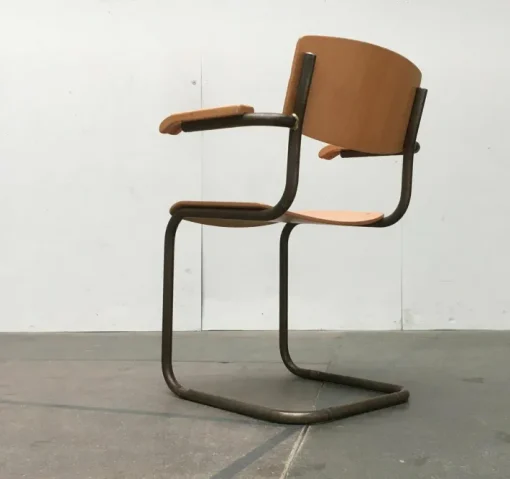 Pamono Mid-Century S43F Cantilever Chair by Mart Stam for Thonet, Germany, 1960s New