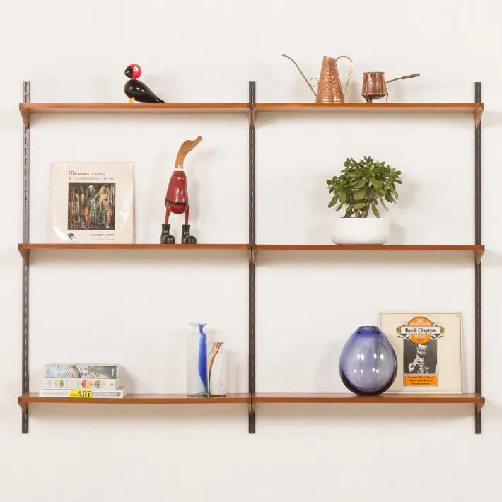 Pamono Mid-Century Shelving Unit in Teak for Kai Kristiansen for FM Møbler, Denmark, 1960s Sale