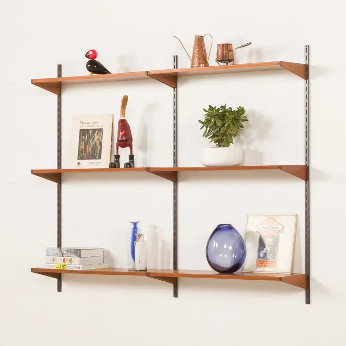 Pamono Mid-Century Shelving Unit in Teak for Kai Kristiansen for FM Møbler, Denmark, 1960s Sale