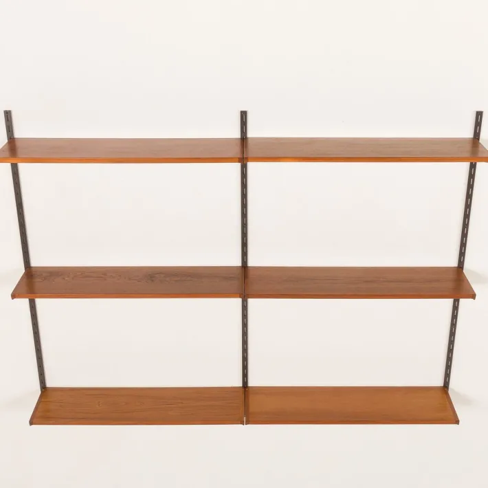 Pamono Mid-Century Shelving Unit in Teak for Kai Kristiansen for FM Møbler, Denmark, 1960s Sale