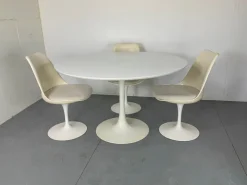 Pamono Mid-Century Space Age Tulip Dining Table in White by Arkana, 1960s Best