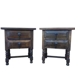 Pamono Mid-Century Spanish Bedside Tables with Drawers, 1950s, Set of 2 Sale
