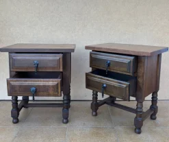 Pamono Mid-Century Spanish Bedside Tables with Drawers, 1950s, Set of 2 Sale