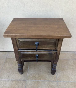 Pamono Mid-Century Spanish Bedside Tables with Drawers, 1950s, Set of 2 Sale