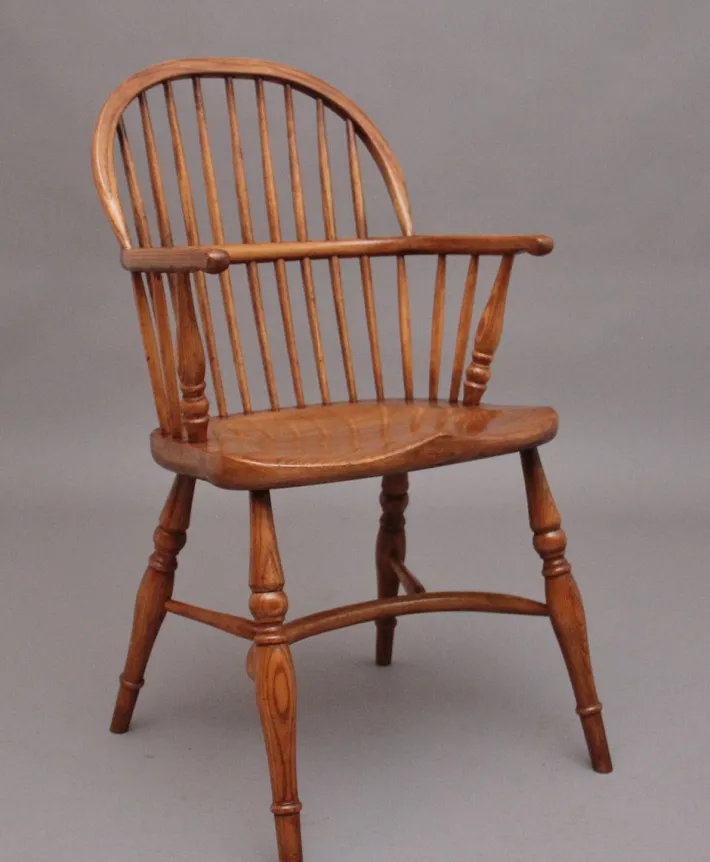 Pamono Mid-Century Stick Back Windsor Armchairs, 1960s, Set of 6 Sale