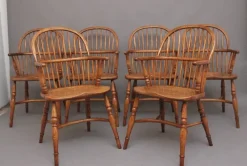 Pamono Mid-Century Stick Back Windsor Armchairs, 1960s, Set of 6 Sale