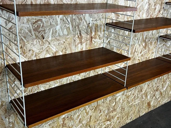 Pamono Mid-Century Teak Modular String Shelf by Kajsa & Nils Nisse Strinning, Sweden, 1960s New