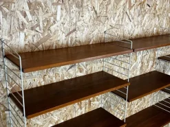 Pamono Mid-Century Teak Modular String Shelf by Kajsa & Nils Nisse Strinning, Sweden, 1960s New