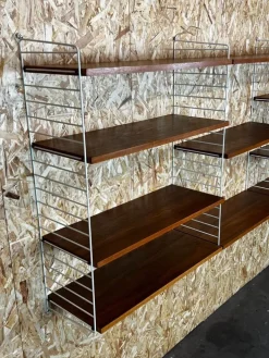 Pamono Mid-Century Teak Modular String Shelf by Kajsa & Nils Nisse Strinning, Sweden, 1960s New