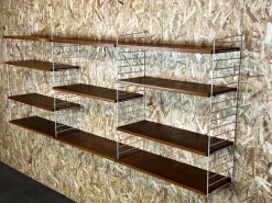 Pamono Mid-Century Teak Modular String Shelf by Kajsa & Nils Nisse Strinning, Sweden, 1960s New