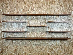 Pamono Mid-Century Teak Modular String Shelf by Kajsa & Nils Nisse Strinning, Sweden, 1960s New