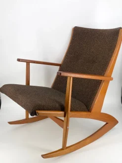 Pamono Mid-Century Teak Rocking Chair by Holger Georg Jensen for Tønder Møbelværk, Denmark, 1960s Best