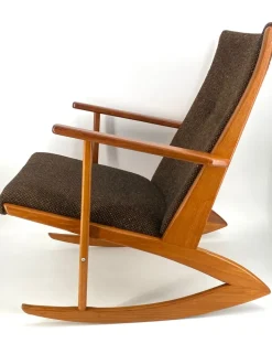 Pamono Mid-Century Teak Rocking Chair by Holger Georg Jensen for Tønder Møbelværk, Denmark, 1960s Best