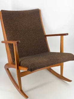 Pamono Mid-Century Teak Rocking Chair by Holger Georg Jensen for Tønder Møbelværk, Denmark, 1960s Best