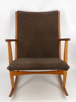 Pamono Mid-Century Teak Rocking Chair by Holger Georg Jensen for Tønder Møbelværk, Denmark, 1960s Best