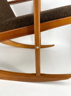 Pamono Mid-Century Teak Rocking Chair by Holger Georg Jensen for Tønder Møbelværk, Denmark, 1960s Best