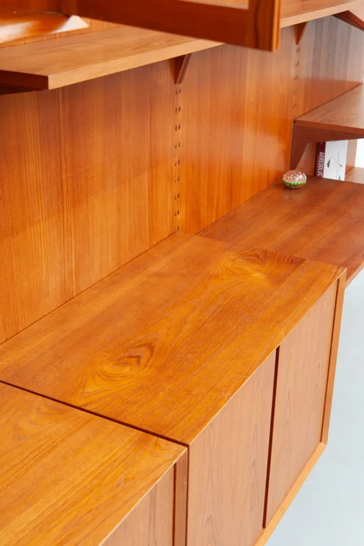 Pamono Mid-Century Teak Royal Wall Unit by Poul Cadovius for Cado, 1960s Best