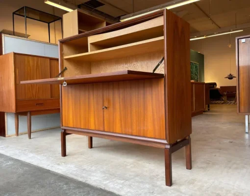 Pamono Mid-Century Teak Secretaire Desk by Marian Grabinski for Ikea Online